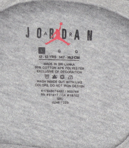 Boys UK Size 12-13 Years Jordan Grey Basic T-Shirt