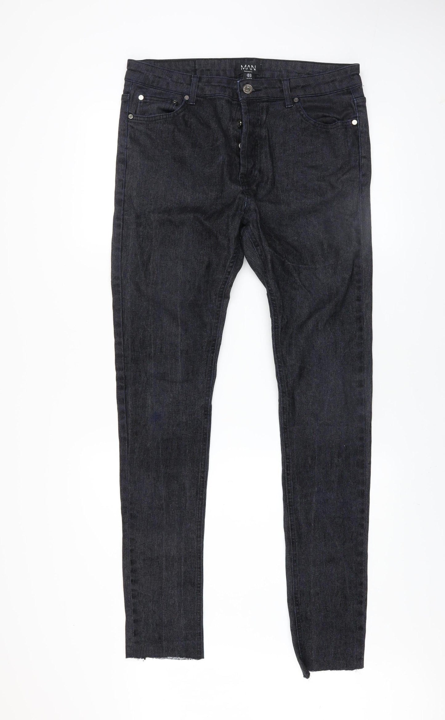Mens UK Size 34 boohooMAN Slim Fit Skinny Blue Jeans