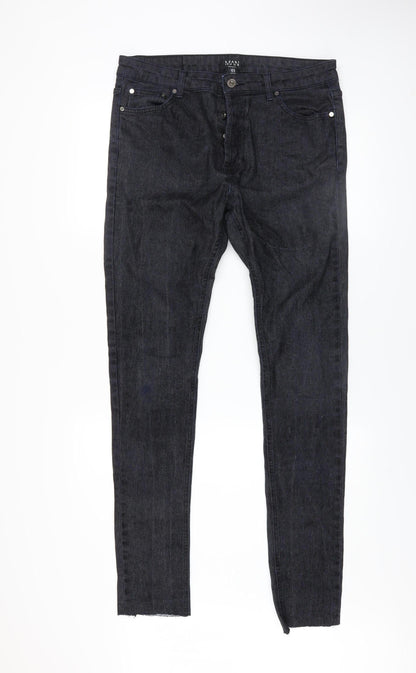 Mens UK Size 34 boohooMAN Slim Fit Skinny Blue Jeans