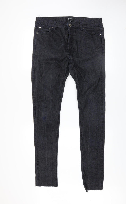Mens UK Size 34 boohooMAN Slim Fit Skinny Blue Jeans