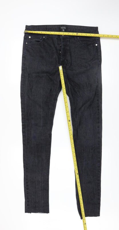 Mens UK Size 34 boohooMAN Slim Fit Skinny Blue Jeans