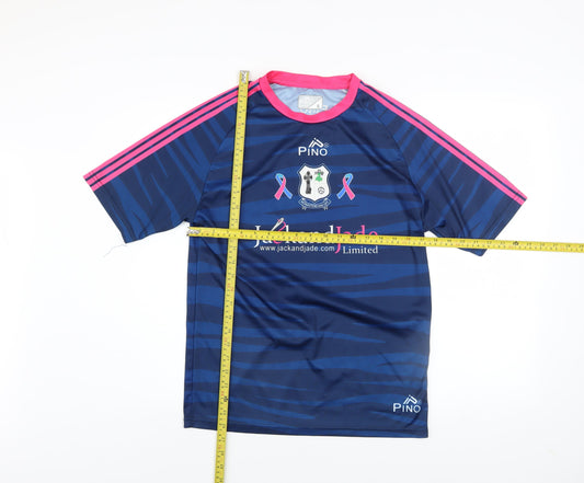 Mens UK Size S PINO Blue FootballRunning & JoggingGym & Training T-Shirt