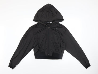Womens UK Size 10 PUMA Black Full Zip Hoodie