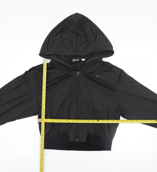 Womens UK Size 10 PUMA Black Full Zip Hoodie