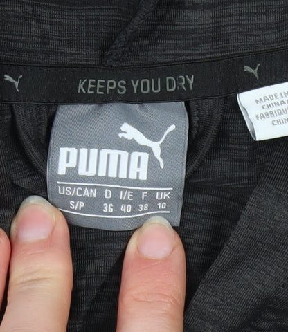 Womens UK Size 10 PUMA Black Full Zip Hoodie