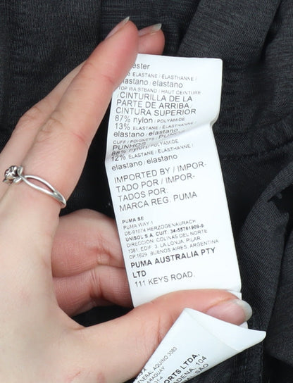 Womens UK Size 10 PUMA Black Full Zip Hoodie