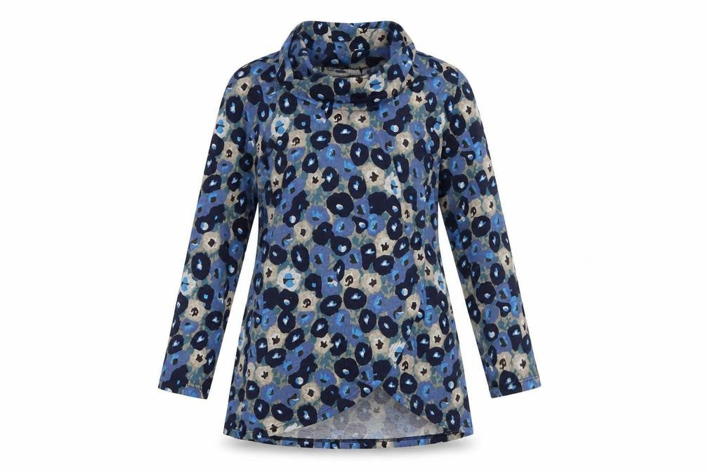 Womens UK Size 10 Paco Boutique Blue Tunic Jumper