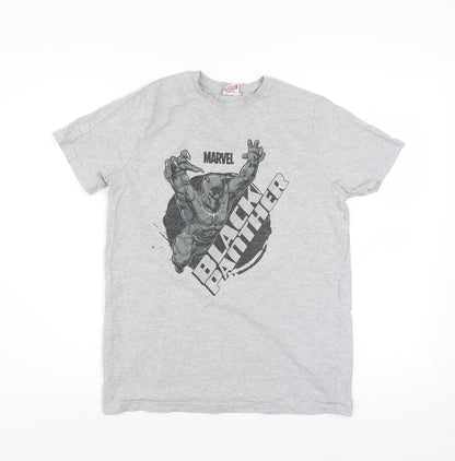 Boys UK Size 12-13 Years Marvel Grey Basic T-Shirt