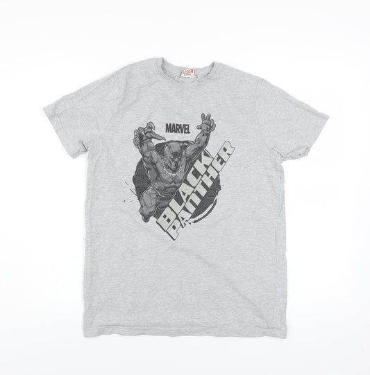 Boys UK Size 12-13 Years Marvel Grey Basic T-Shirt
