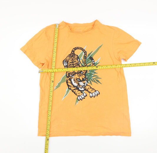 Boys UK Size 13-14 Years Primark Orange Basic T-Shirt