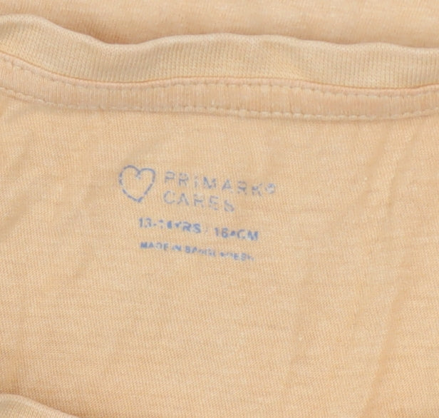 Boys UK Size 13-14 Years Primark Orange Basic T-Shirt