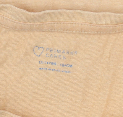 Boys UK Size 13-14 Years Primark Orange Basic T-Shirt
