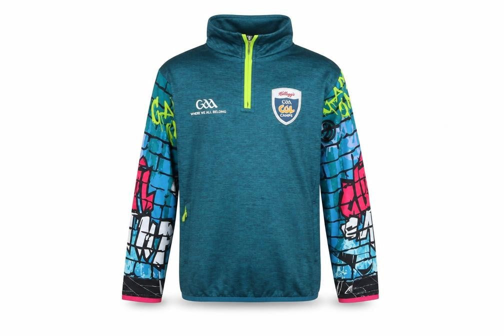 Azzurri Boys Blue Graphic 1/4 Zip Pullover Sweatshirt 2 Years