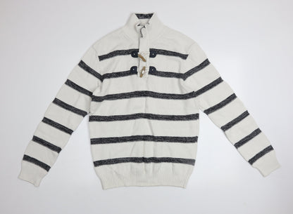 Mens UK Size L Armand Thiery White Pullover Jumper
