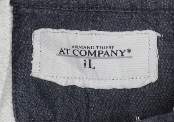 Mens UK Size L Armand Thiery White Pullover Jumper