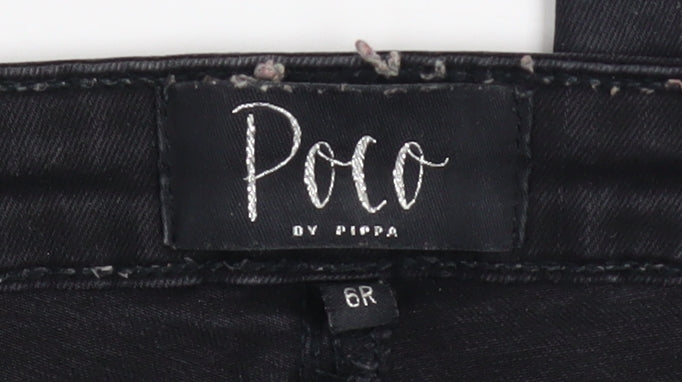 Womens UK Size 6 Poco by Pippa Slim Fit Skinny Black Jeans