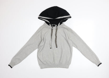 Womens UK Size 6 River Island Grey Pullover Hoodie