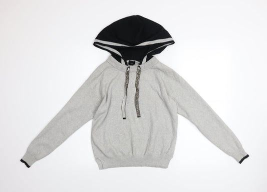 Womens UK Size 6 River Island Grey Pullover Hoodie