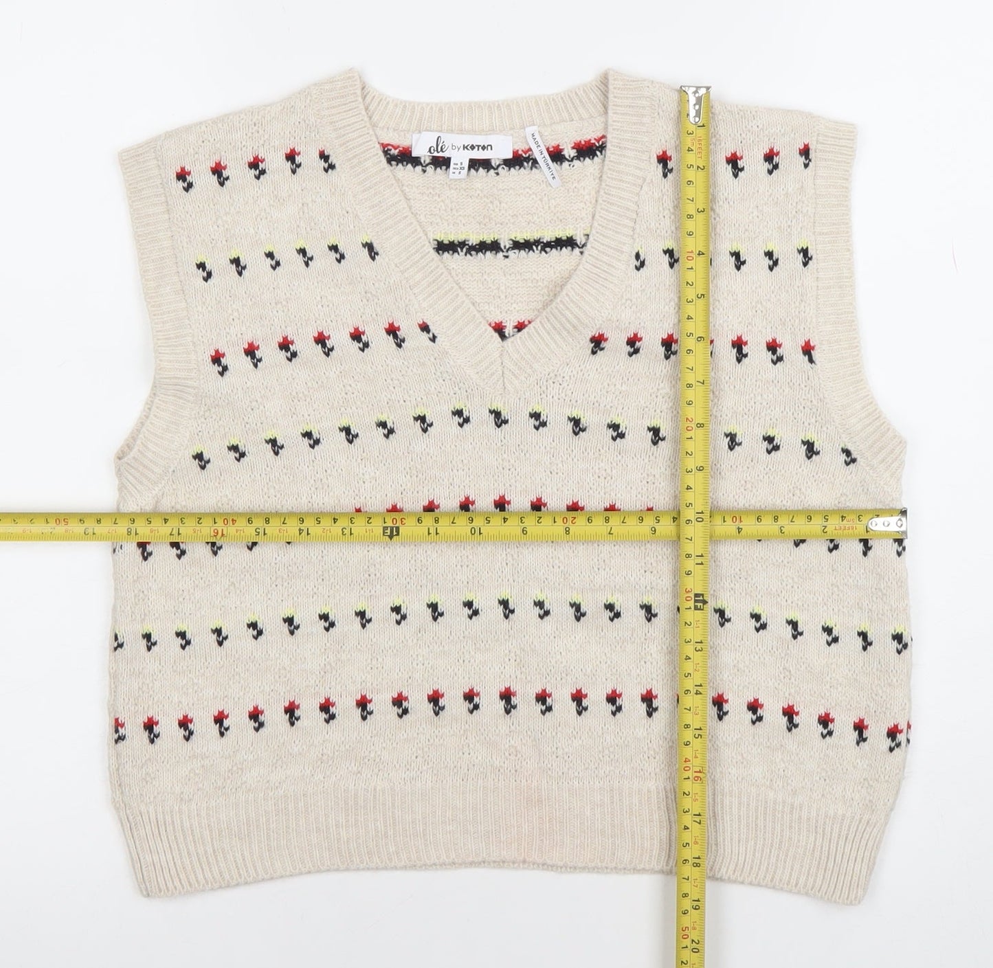 Teens UK Size XS Koton Beige Vest Jumper