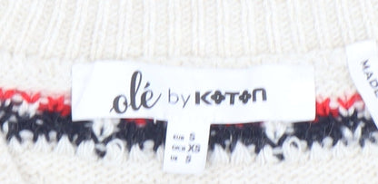 Teens UK Size XS Koton Beige Vest Jumper
