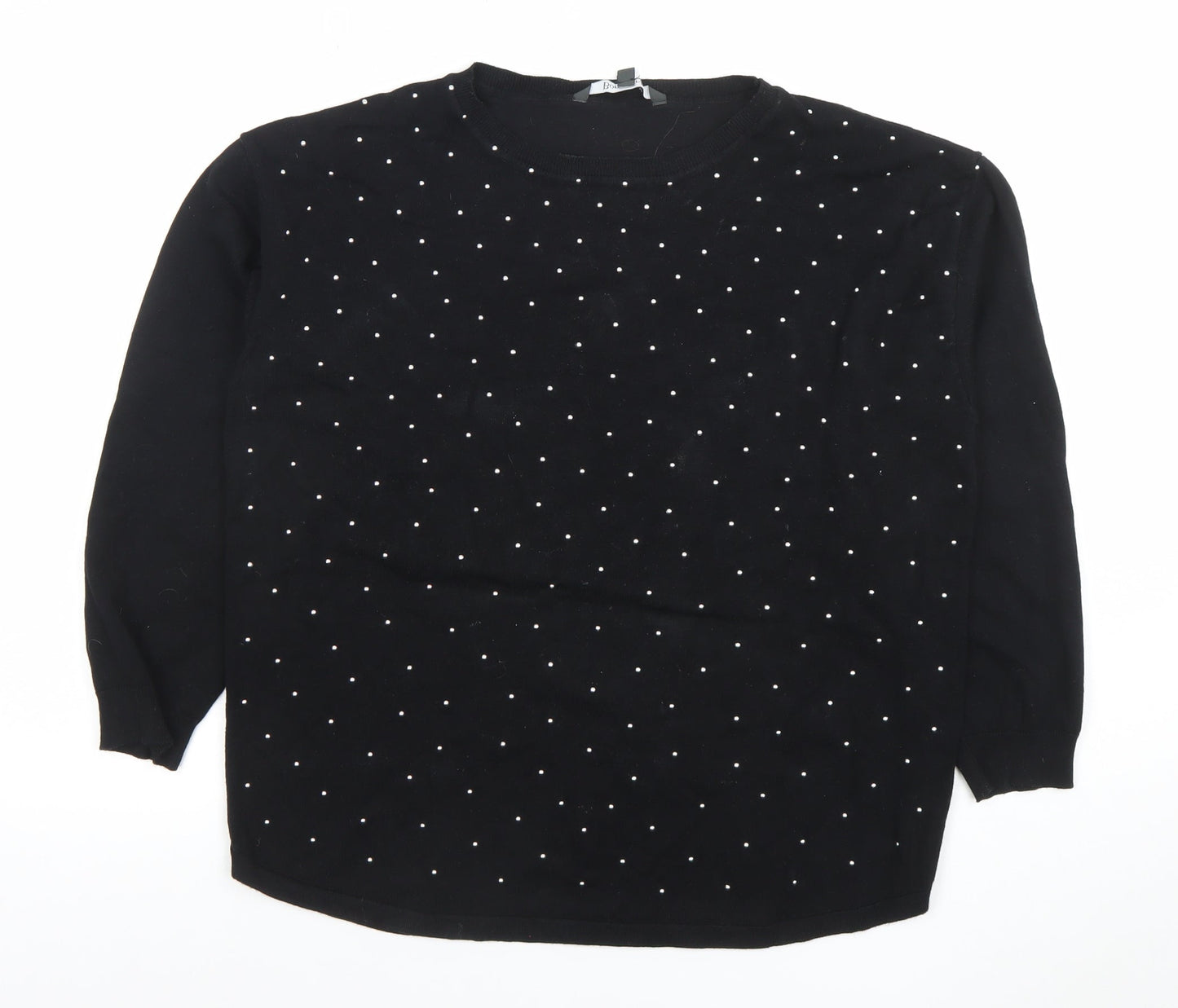 Womens UK Size 18 Bonmarche Black Basic T-Shirt