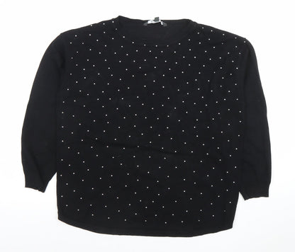 Womens UK Size 18 Bonmarche Black Basic T-Shirt