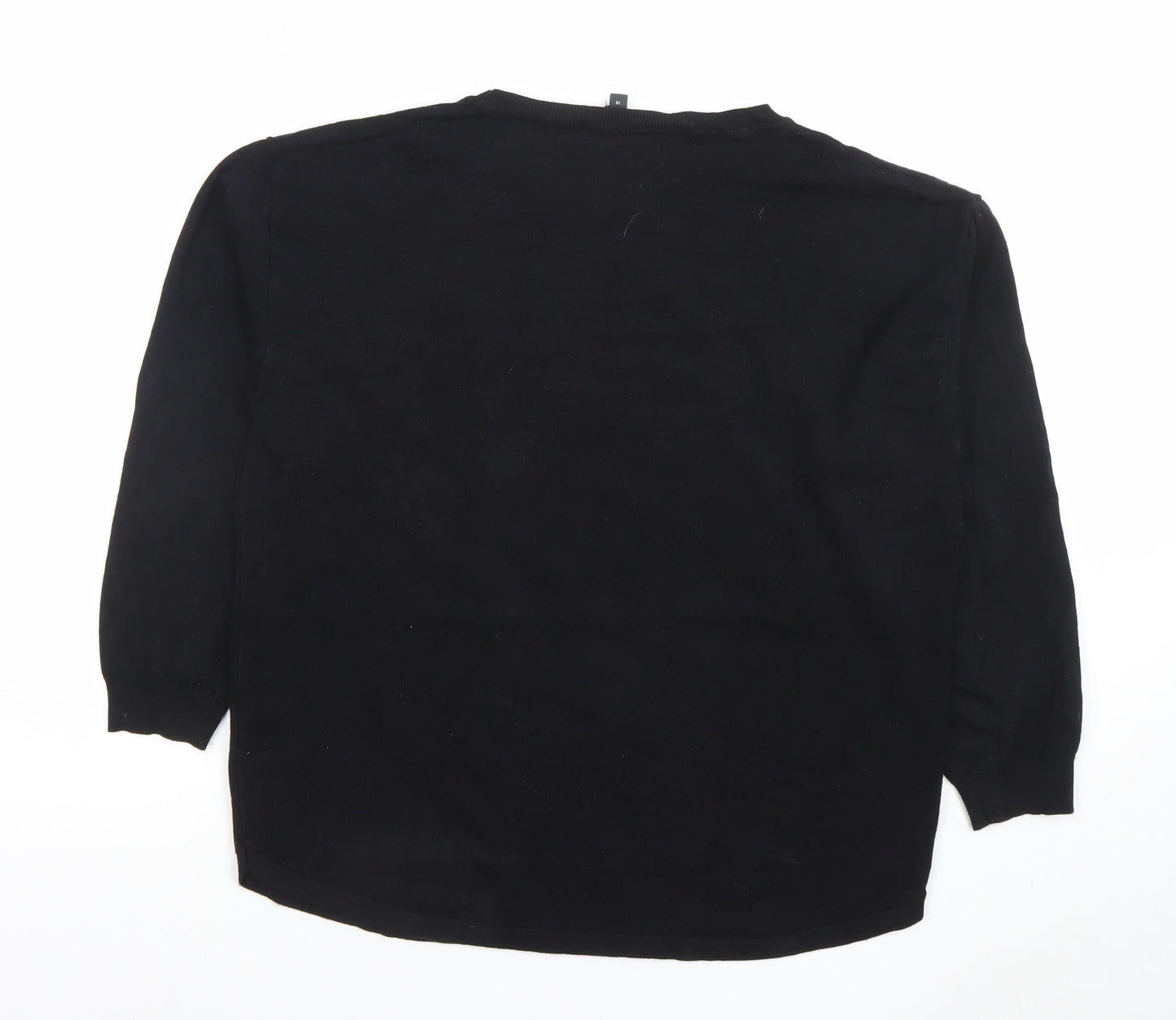 Womens UK Size 18 Bonmarche Black Basic T-Shirt