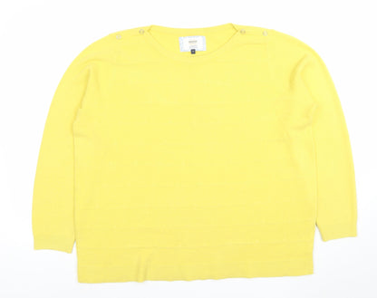 Womens UK Size 22 Maine New England Yellow Pullover Jumper