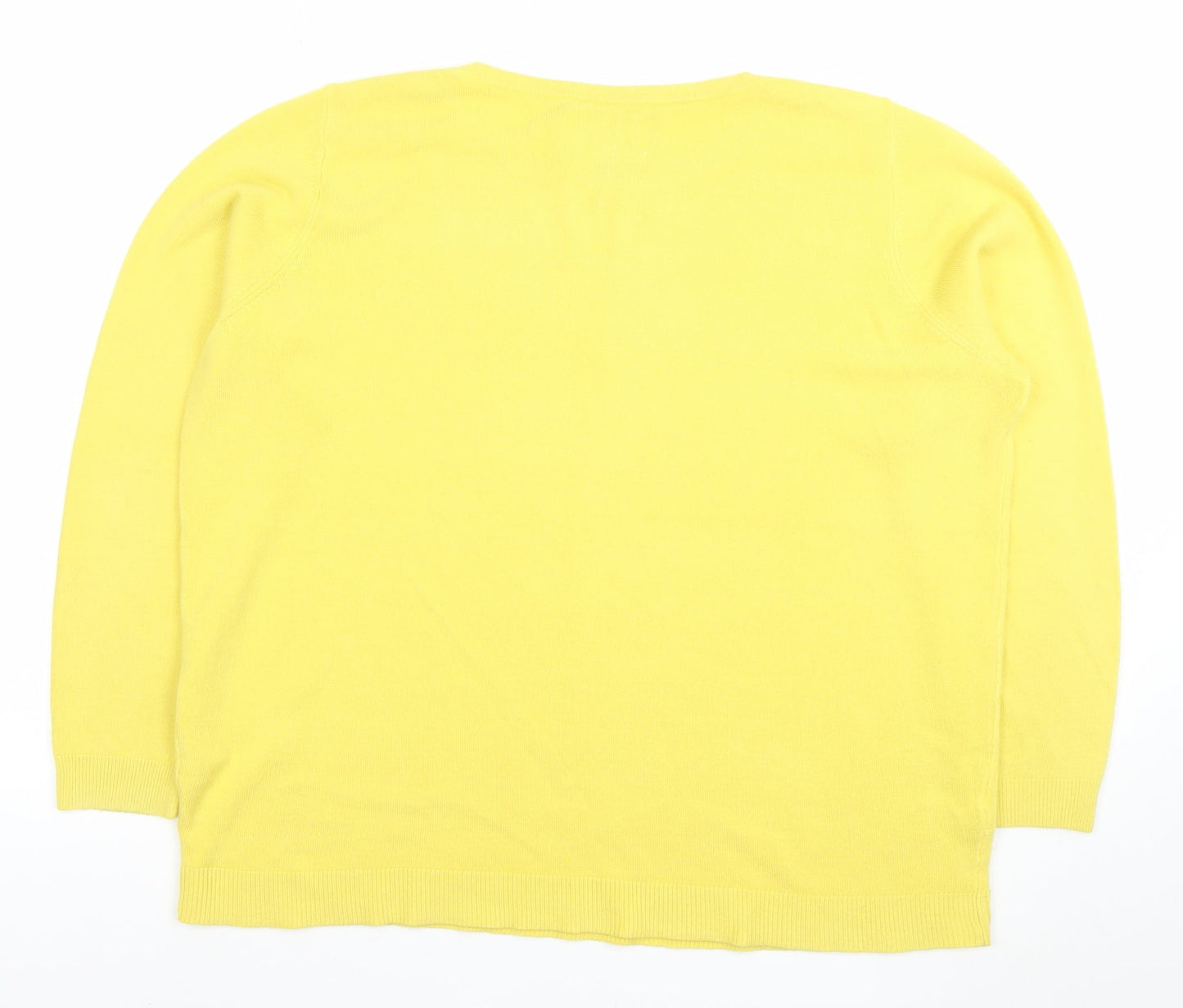 Womens UK Size 22 Maine New England Yellow Pullover Jumper