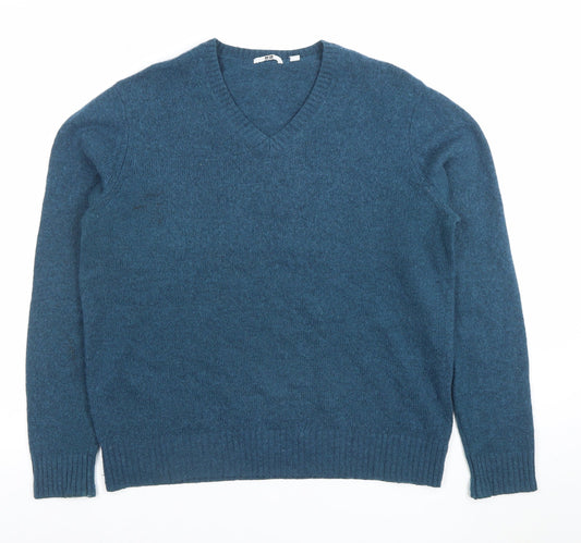 Mens UK Size M Uniqlo Blue Pullover Jumper