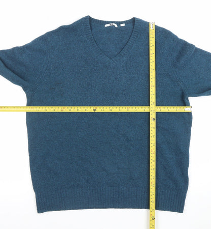 Mens UK Size M Uniqlo Blue Pullover Jumper
