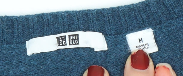 Mens UK Size M Uniqlo Blue Pullover Jumper