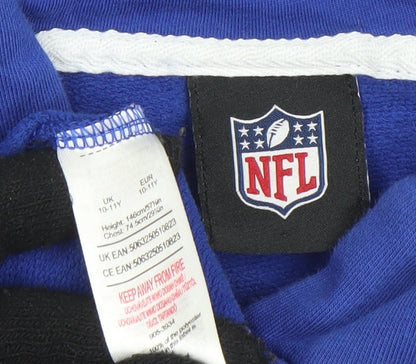 Boys UK Size 10-11 Years NFL Blue Pullover Hoodie