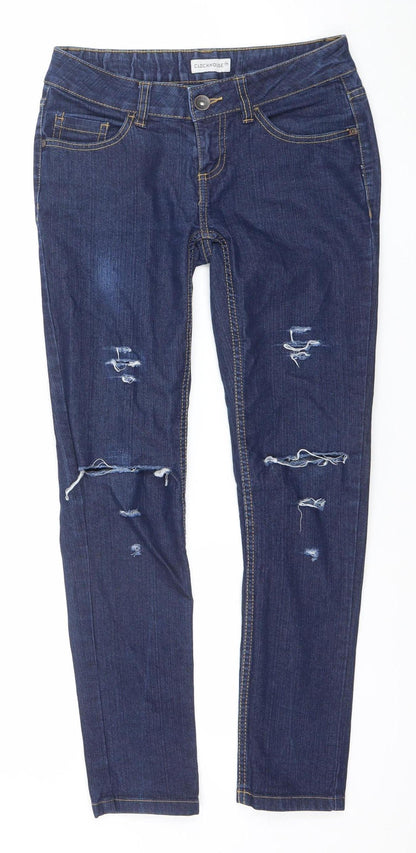 Womens UK Size 8 C&A Slim Fit Skinny Blue Jeans