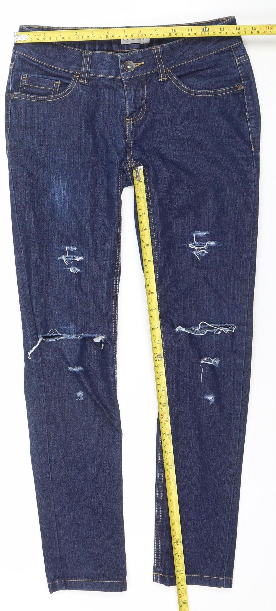 Womens UK Size 8 C&A Slim Fit Skinny Blue Jeans