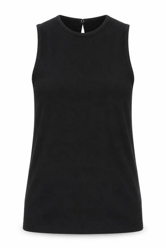 Womens UK Size XS Mango Black Basic Blouse