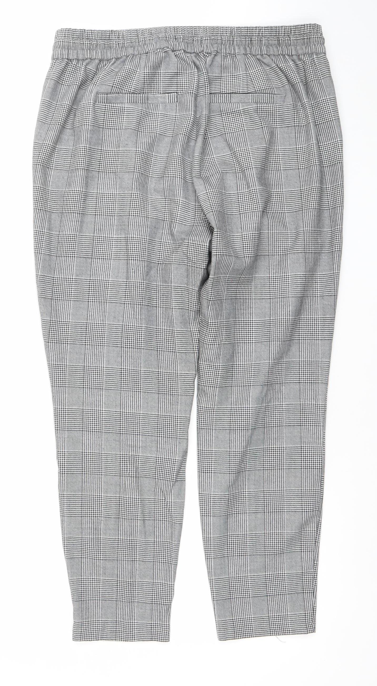 Womens UK Size L VERO MODA Regular Fit Chino Grey Trousers