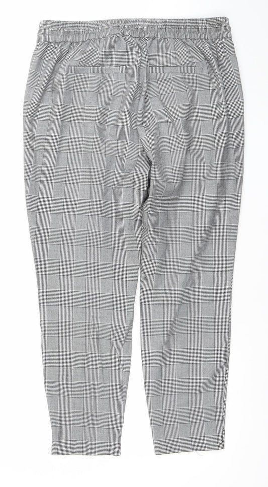 Womens UK Size L VERO MODA Regular Fit Chino Grey Trousers