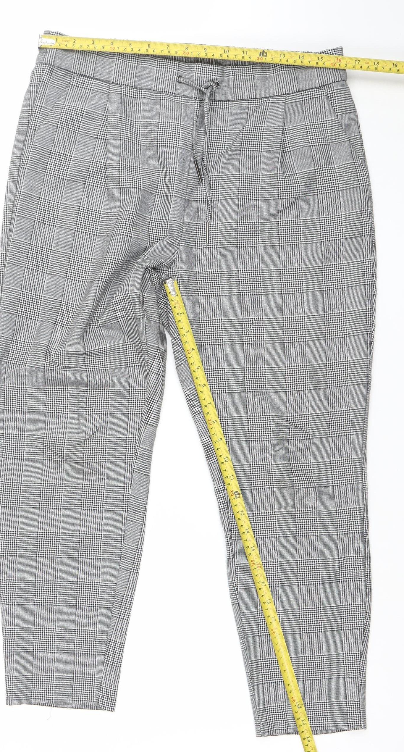 Womens UK Size L VERO MODA Regular Fit Chino Grey Trousers