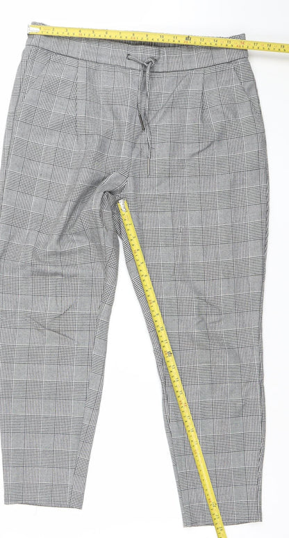 Womens UK Size L VERO MODA Regular Fit Chino Grey Trousers