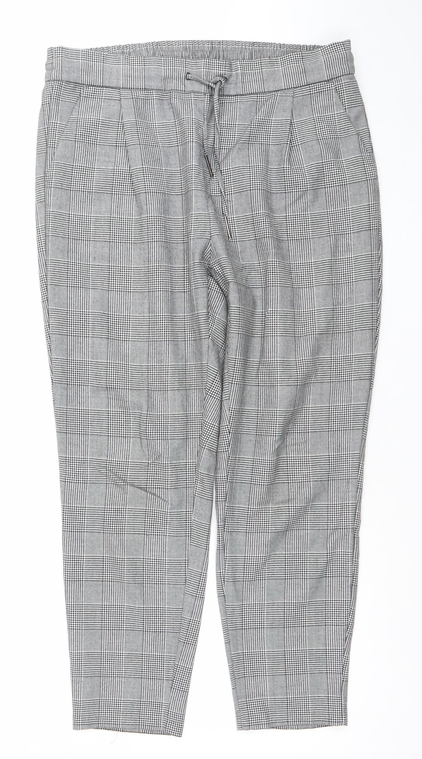 Womens UK Size L VERO MODA Regular Fit Chino Grey Trousers