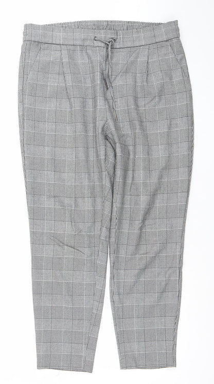 Womens UK Size L VERO MODA Regular Fit Chino Grey Trousers