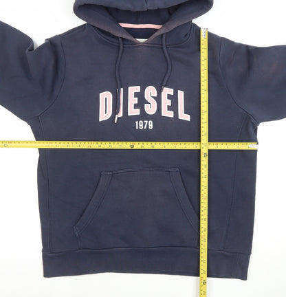 Womens UK Size M Diesel Blue Pullover Hoodie