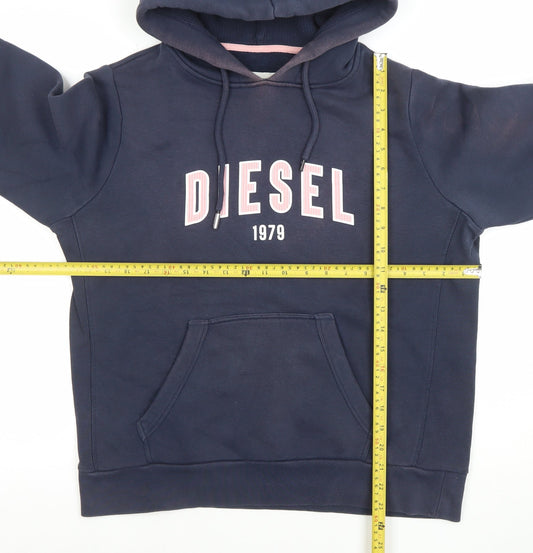 Womens UK Size M Diesel Blue Pullover Hoodie