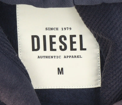 Womens UK Size M Diesel Blue Pullover Hoodie