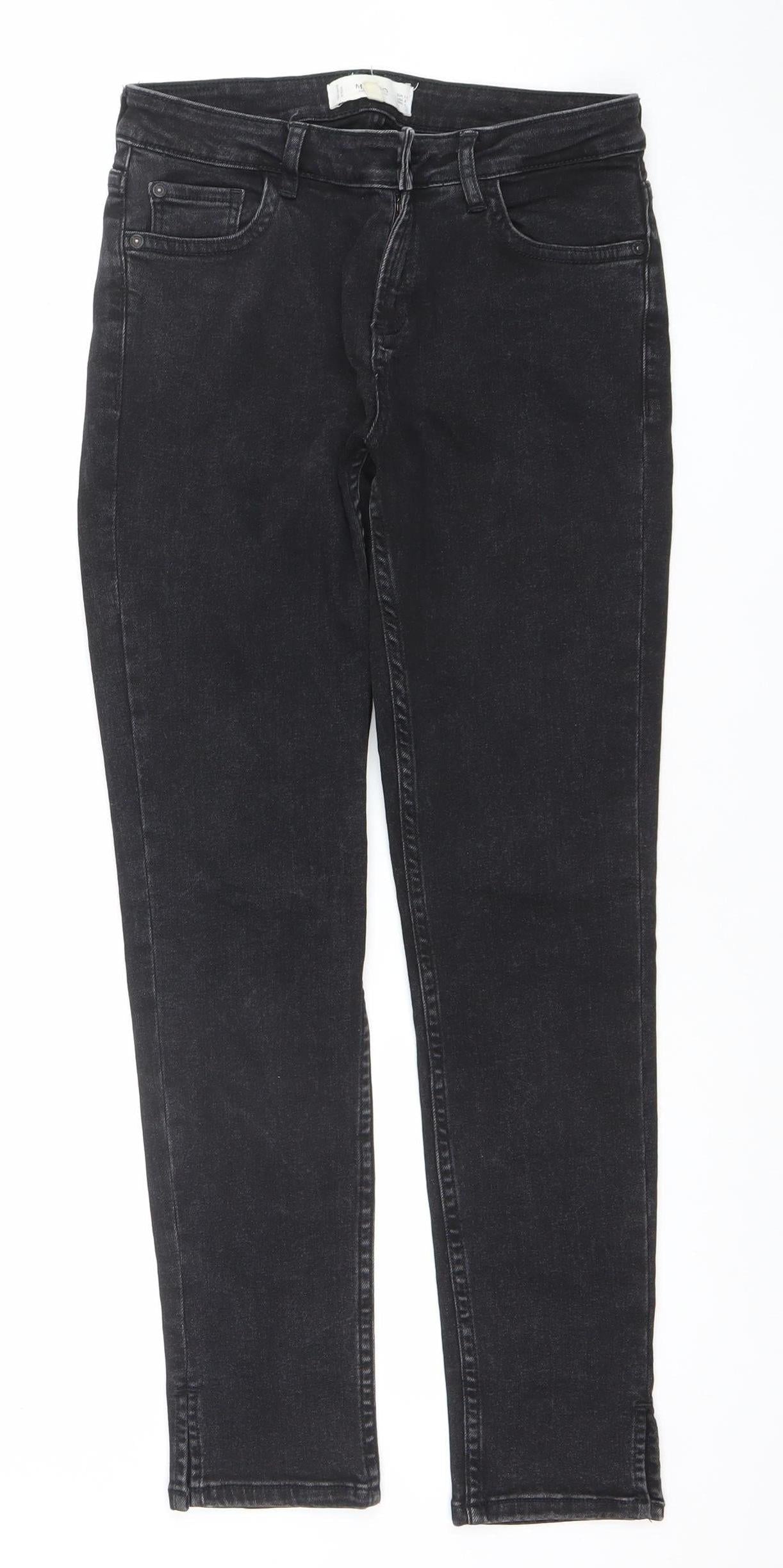 Womens UK Size 8 Mango Slim Fit Slim Black Jeans