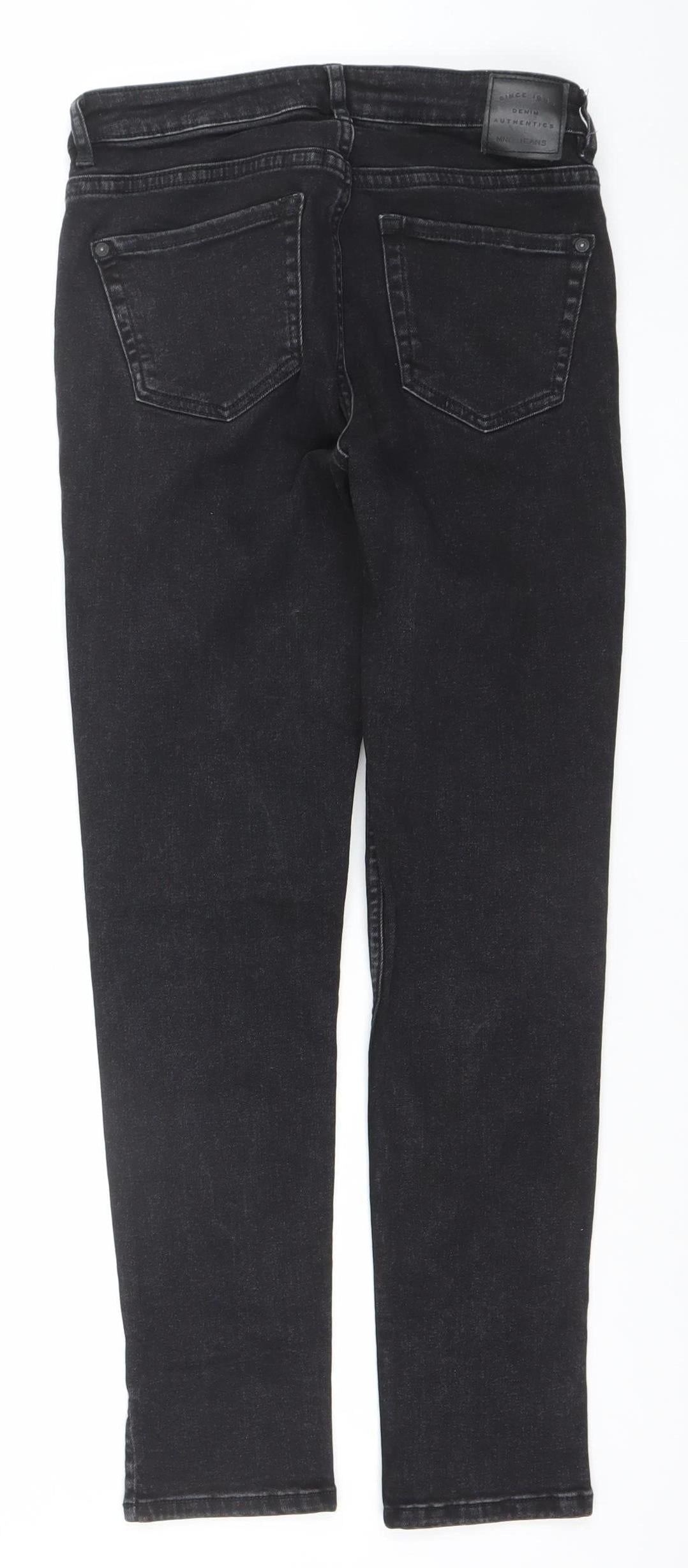 Womens UK Size 8 Mango Slim Fit Slim Black Jeans