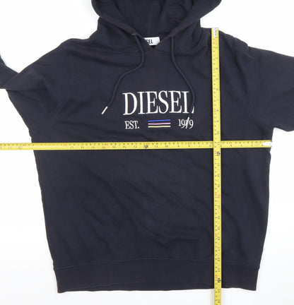 Womens UK Size M Diesel Black Pullover Hoodie