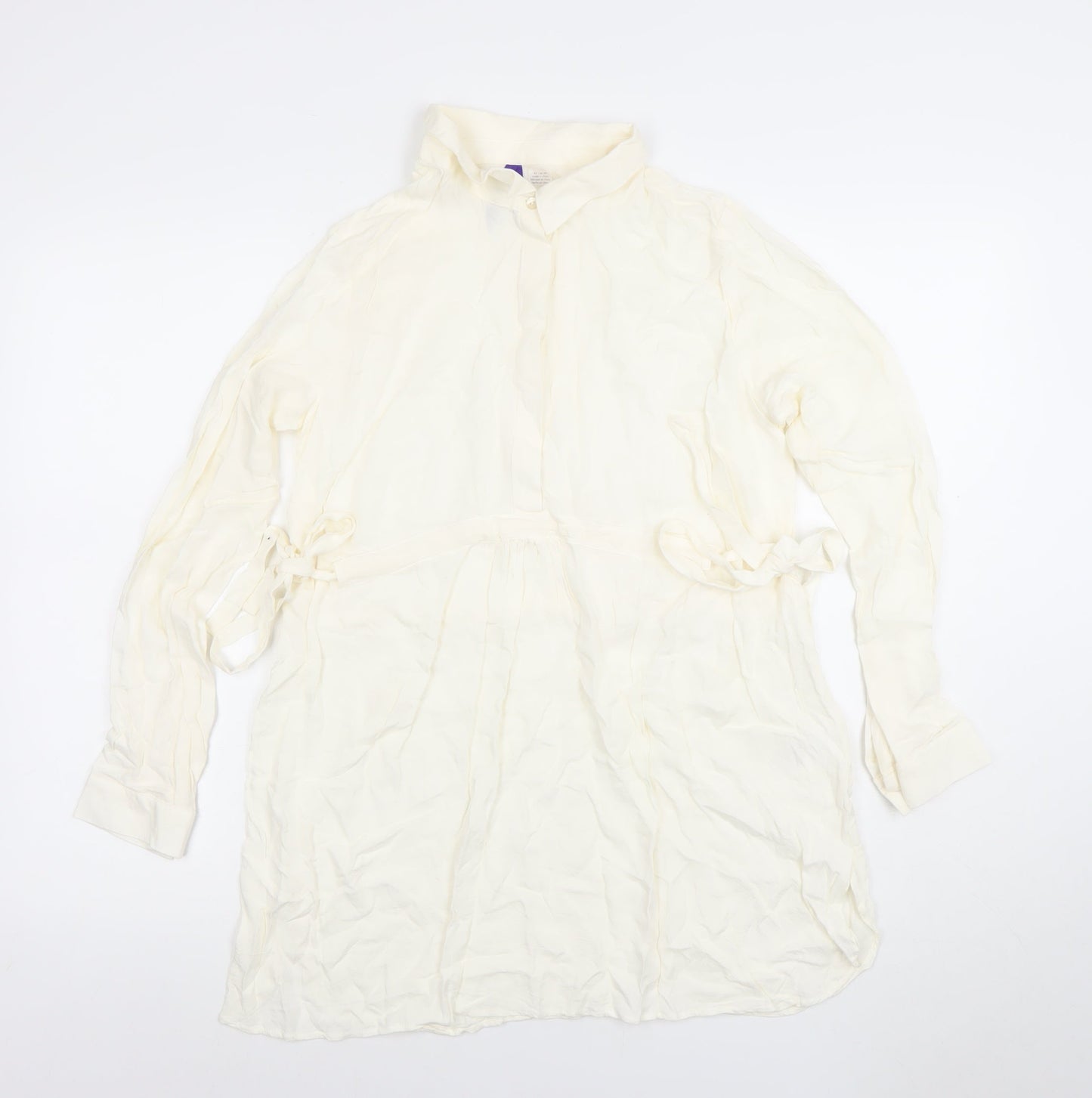 Womens UK Size 12 Seraphine Ivory Tunic Blouse