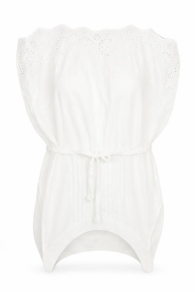 Womens UK Size M JoJo Maman Bébé White Tunic Blouse